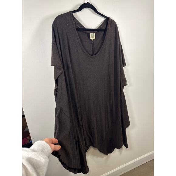 Jaded Gypsy On The Move Oversized Boho Tunic in Washed Brown, OS NWT - Picture 3 of 7
